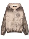 Misbhv Cotton Sweatshirt In Beige With Zip Fastening In Beige