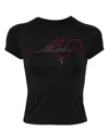 Misbhv T-shirt Mit Glitter-logo In Black