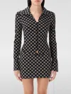 Misbhv Monogram Wide Collar Zip Up Shirt In Beige