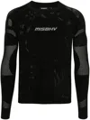 Misbhv Logo-appliqué Open-knit Jumper In Black