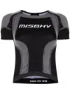 Misbhv Black & White Striped Sport Top In Black & White