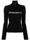 Misbhv Black Quarter-zip Ski Turtleneck In Black Browns