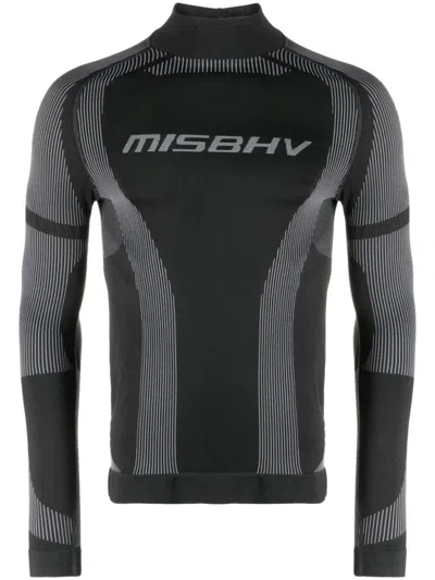 Misbhv Black Quarter-zip Sweater In Muted Black