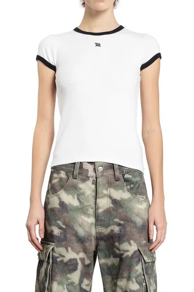 Misbhv Logo-embroidered T-shirt In White