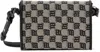 Misbhv Taupe & Black Jacquard Monogram Phone Pouch In Mlc