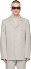 Misbhv Single-breasted Button-up Blazer In 22330651 Taupe