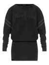 Misbhv Team Paris Long-sleeved Mini Dress In Black