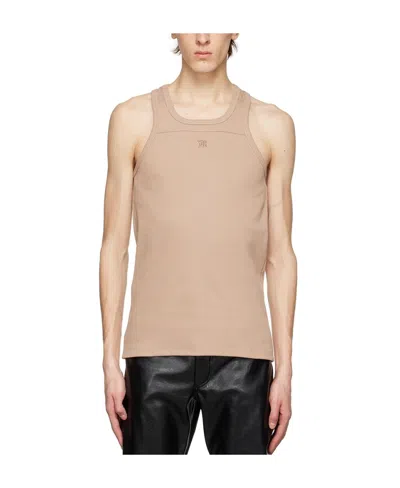 Misbhv The M Cotton Tank Top In Beige