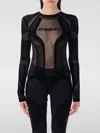 Misbhv Flock Mesh Sport Longsleeve Top In Black