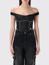Misbhv Monogram Nylon Corset Top In Black