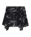 Misbhv Transparent Printed Midi Skirt In Black