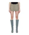 Misbhv Blue Trinity Denim Miniskirt In Gray