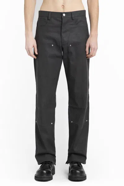 Misbhv Faux-leather Carpenter Trousers In Black