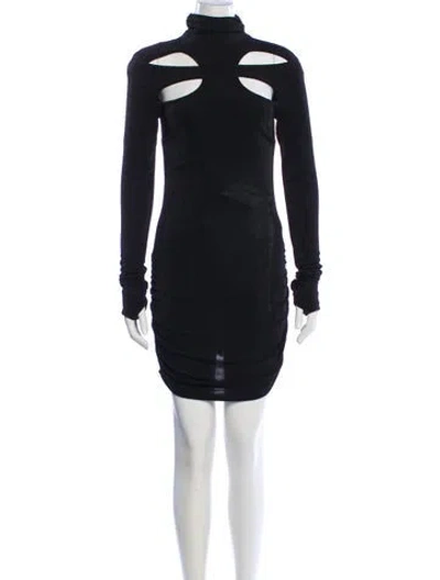 Pre-owned Misbhv Turtleneck Mini Dress W/ Tags In Blue