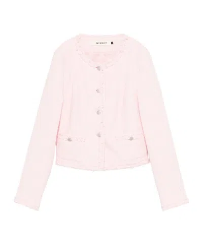 Misbhv Tweed Jacket In Pink