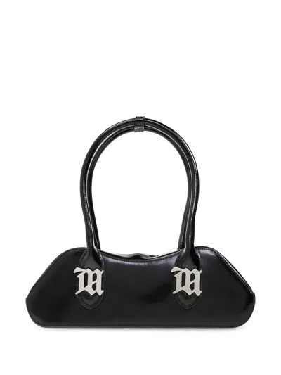 Misbhv Leather Bowling Bag Twin Handles In Black