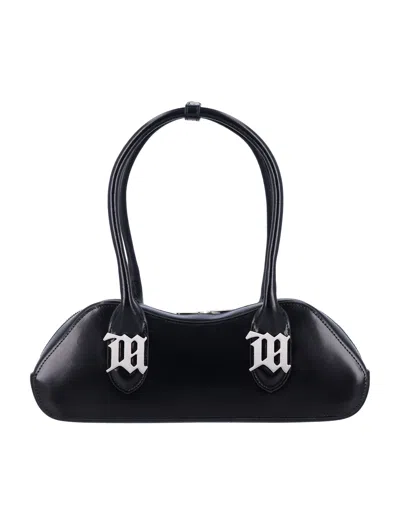 Misbhv Leather Bowling Bag Twin Handles In Black