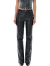 Misbhv Vegan Leather Straight Leg Pants In Black