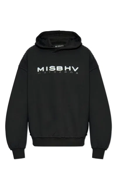 Misbhv Logo-print Hoodie In Black