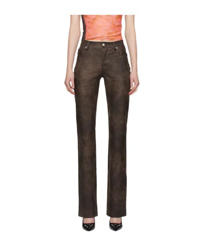 Misbhv Washed-effect Flared Trousers In Black