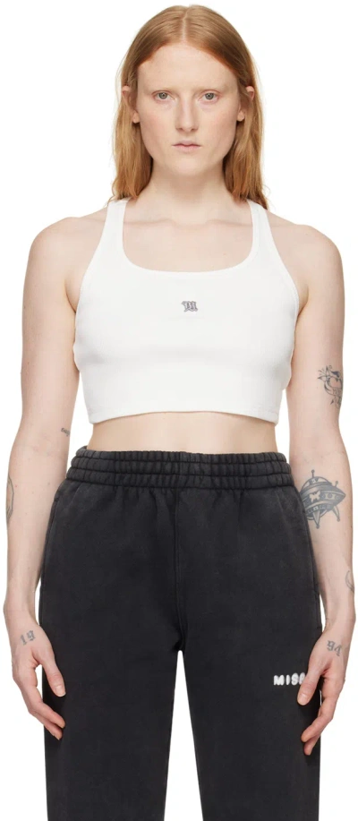 Misbhv White Cropped Tank Top
