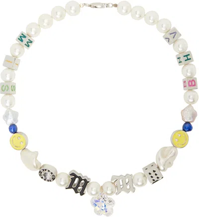 MISBHV WHITE LA BEADED CHOKER