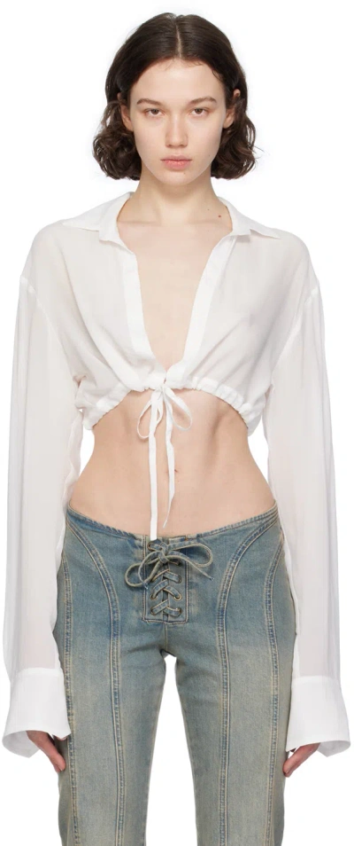 Misbhv White Resort Blouse In Off White