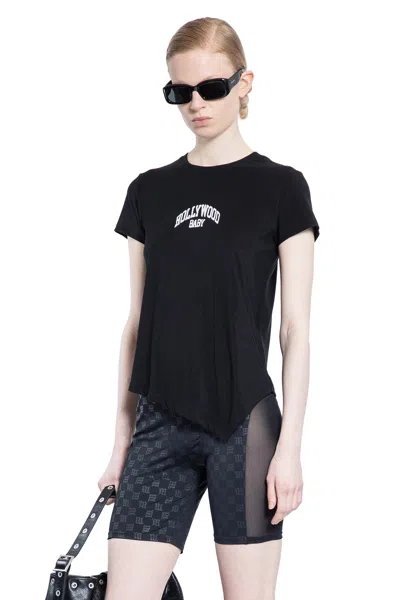Misbhv Woman Black T-shirts & Tank Tops