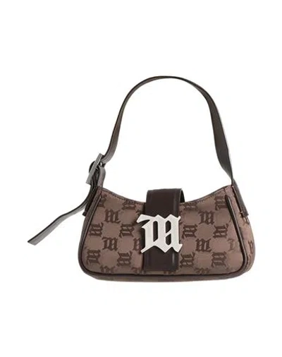 Misbhv Monogram-jacquard Canvas Tote Bag In Brown