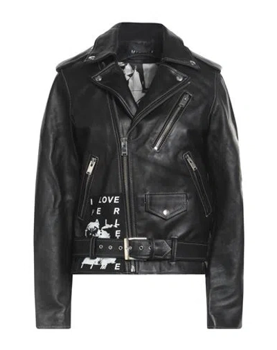 Misbhv Woman Jacket Black Size S Leather