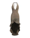 Misbhv Woman Maxi Dress Khaki Size S Cotton In Beige