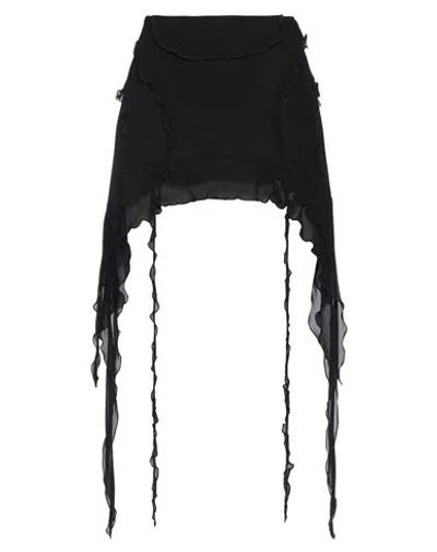 Misbhv Woman Mini Skirt Black Size M Recycled Viscose, Viscose