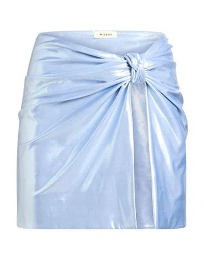 Misbhv Woman Mini Skirt Sky Blue Size Xl Polyester, Elastane