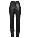 Misbhv Vegan Leather Straight Leg Pants In Black
