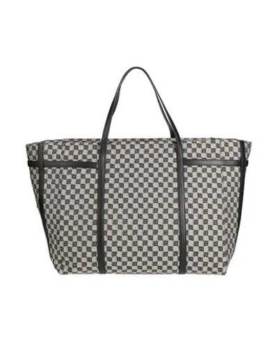 Misbhv Woman Shoulder Bag Grey Size - Leather, Textile Fibers