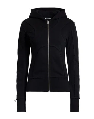 Misbhv Woman Sweatshirt Black Size Xs Cotton, Polyester