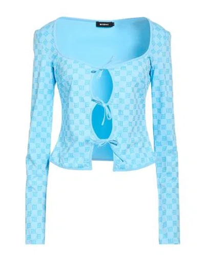 Misbhv Woman Top Azure Size L Polyamide, Elastane In Blue