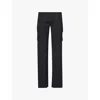 Misbhv Logo Embroidered Striped Trousers In Black