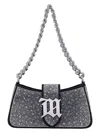 Misbhv Crystal Small Shoulder Bag In Black