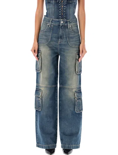 MISBHV WOMEN'S DENIM CARGO TROUSERS