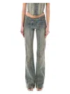 Misbhv Lara Laced Studded Jeans In Blue Sand