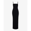 Misbhv Womens Black Sleeveless Split-hem Recycled Viscose-blend Maxi Dress In Black