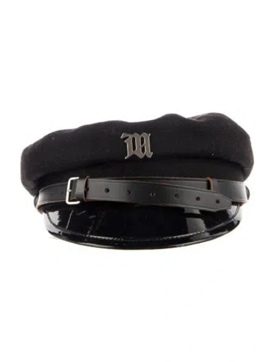 Pre-owned Misbhv Wool Embroidered Hat In Black