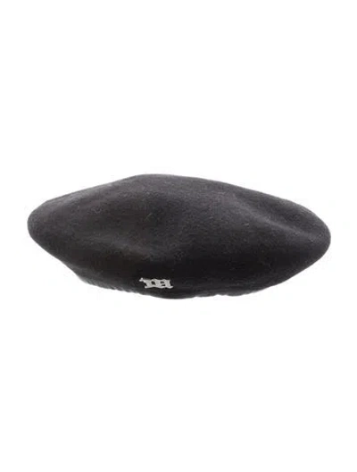 Pre-owned Misbhv Wool French Beret Hat In Black