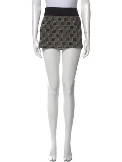Pre-owned Misbhv Wool Mini Skirt In Black