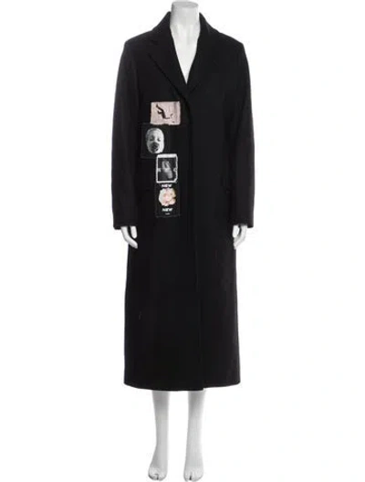 Pre-owned Misbhv Wool Peacoat In Black