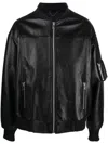 Misbhv X Ufo361 Leather Bomber Jacket In 黑色