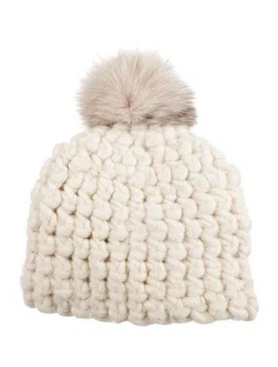 Pre-owned Mischa Lampert Knit Beanie In Neutral