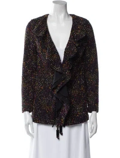 Pre-owned Mischa Lampert Printed Evening Jacket In Black