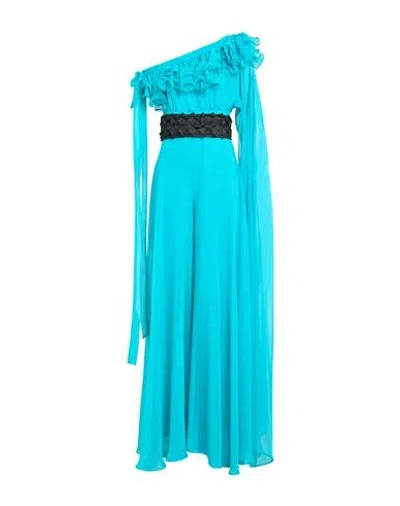 Mischalis Atelier Woman Jumpsuit Turquoise Size 8 Polyester In Blue